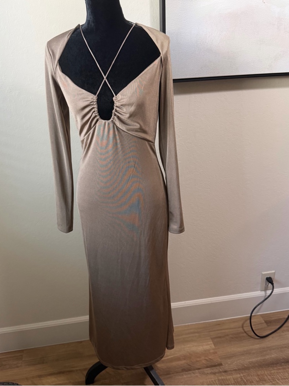 Jason Wu x MISHA Engracia Midi Dress - Khaki (NWT) $320 retail size M - Picture 4 of 16
